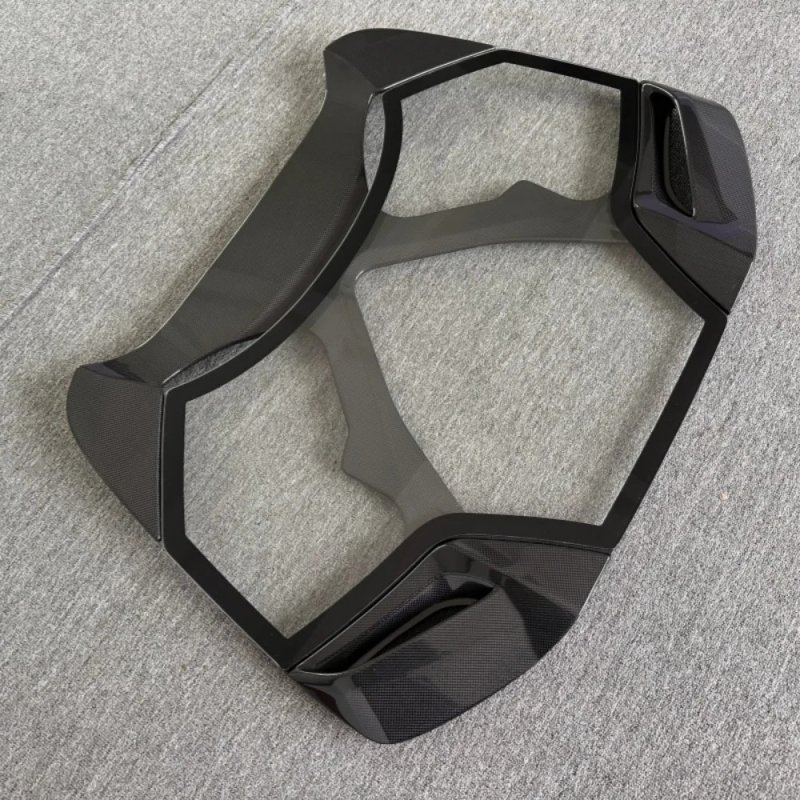 Capisto Style Transparent Rear Hood Perfect Body Kit for Upgrading 488GTB with 3K Flat Textured Dry Carbon Fiber